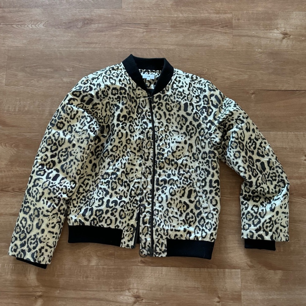 LPA LEOPARD BOMBER JACKET